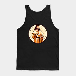 Christian Jesus Drinking Tea Tank Top